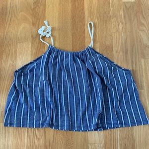 5 for $30 / Urban Outfitters Blue Stripe Crop Top
